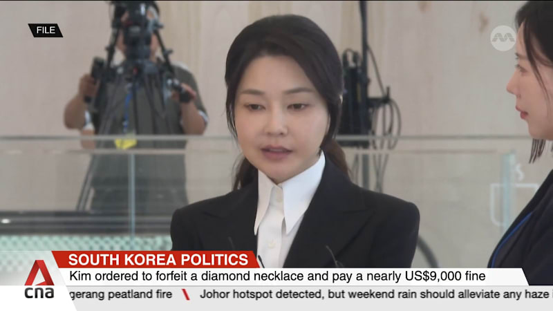 South Korea's ex-first lady gets 20 months' jail, fine for bribery