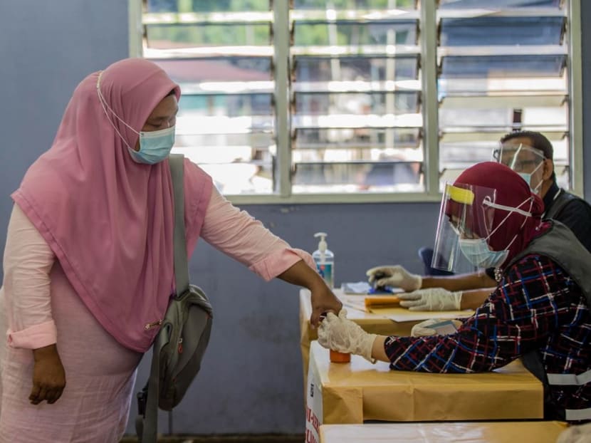 A voter in Sabah during the state elections last week.