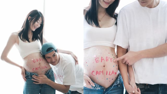 甜晒孕妇写真照　连诗雅、陈家乐揭晓宝宝性别！