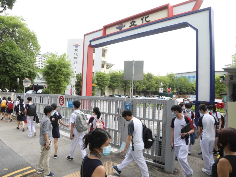 Students seen leaving River Valley High School on July 19, 2021.