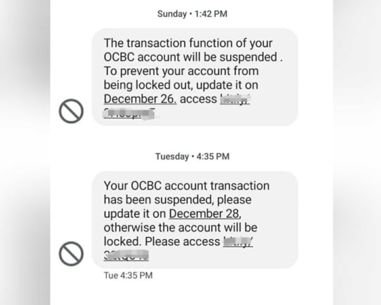 At least S$8.5 million lost in December to phishing scams involving OCBC bank