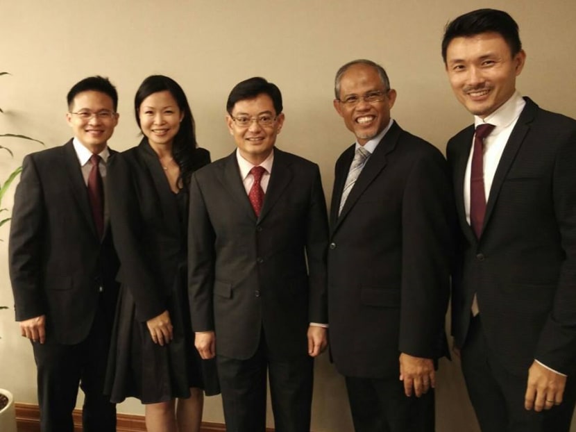 Finance Minister Heng Swee Keat with other Members of Parliament after they were sworn in as members of Singapore's 13th Parliament on Jan 15, 2016. Photo: Facebook/Heng Swee Keat
