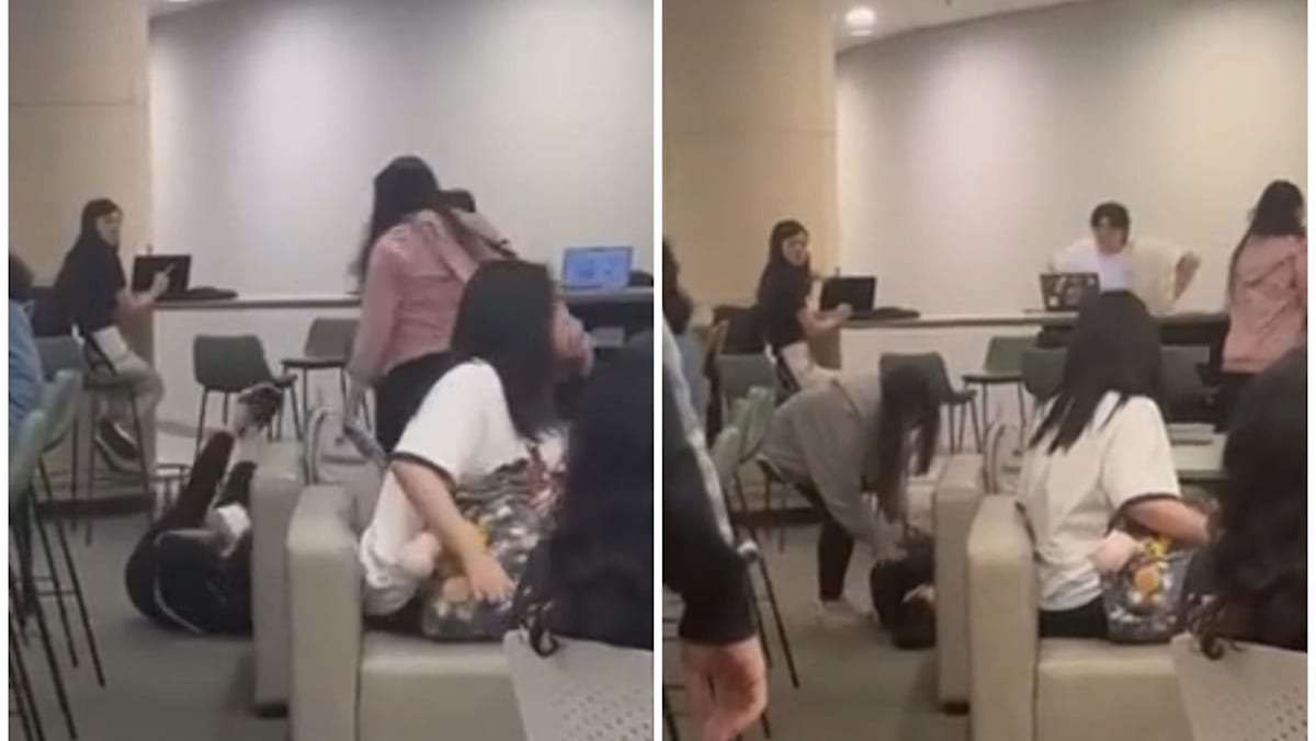 Police investigating after woman filmed kicking another woman at SMU