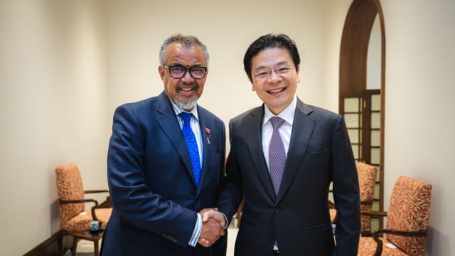 黄总理和世卫总干事谭德塞会面