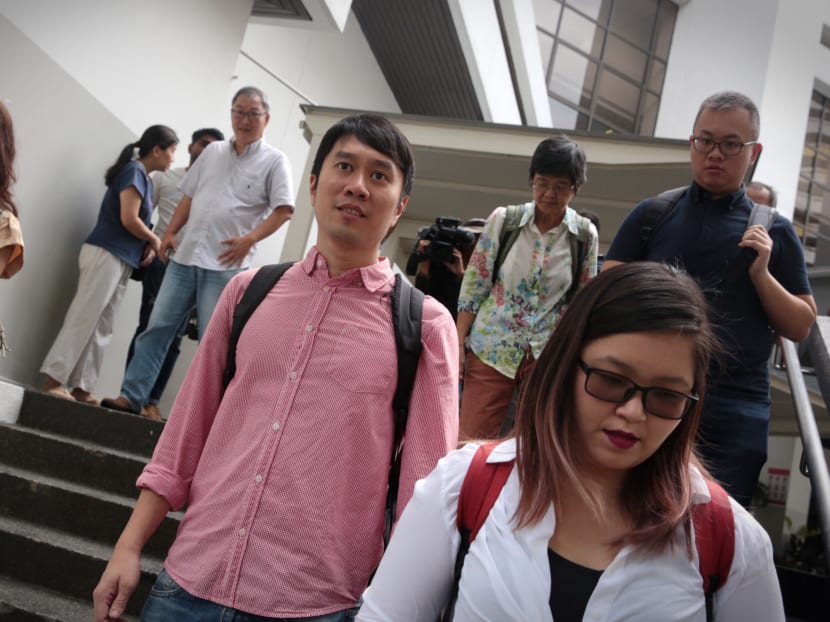 Civil activist Jolovan Wham leaves the state court after being charged on Wednesday (Nov 29) with organising public assemblies without permit, vandalism as well as refusing to sign police statements. Photo: Jason Quah/TODAY