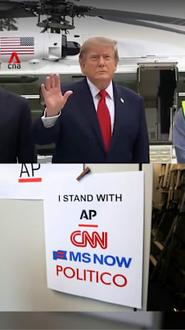 Trump inaudible at White House event following media ban