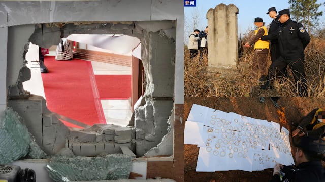 中国男子凿墙盗走逾170万元黄金 赃物埋祖坟后！