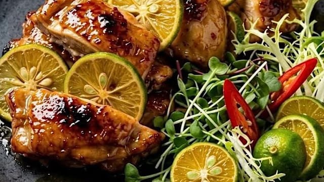 食谱：小青桔蜜汁鸡