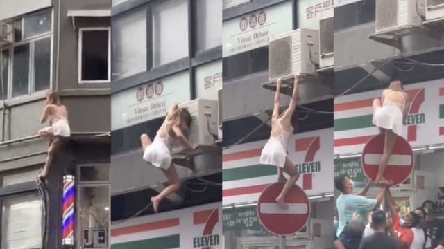 “性感女郎”为躲扫黄爬窗攀墙逃 港警揭：是男的
