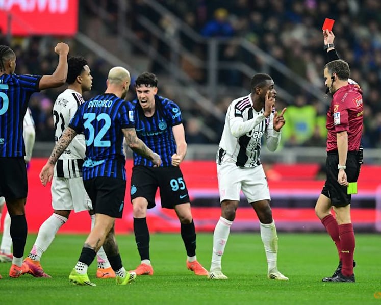 Juve executives banned after clash with referee in wake of Kalulu dismissal
