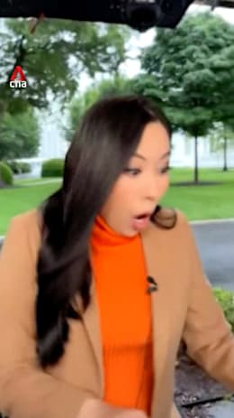 Reporter dives for cover after shots fired near White House