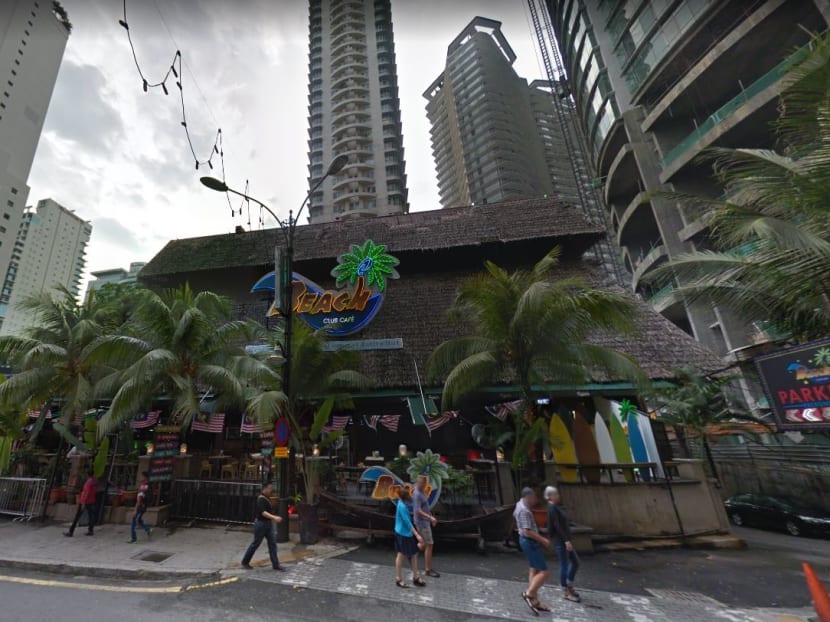 The Beach Club at Jalan P Ramlee in Kuala Lumpur. The US Embassy in KL on Friday (Jan 12) issued an advisory to its citizens against visiting the club, following a purported spate of "coordinated drink-spiking" cases there. Photo: Google Maps