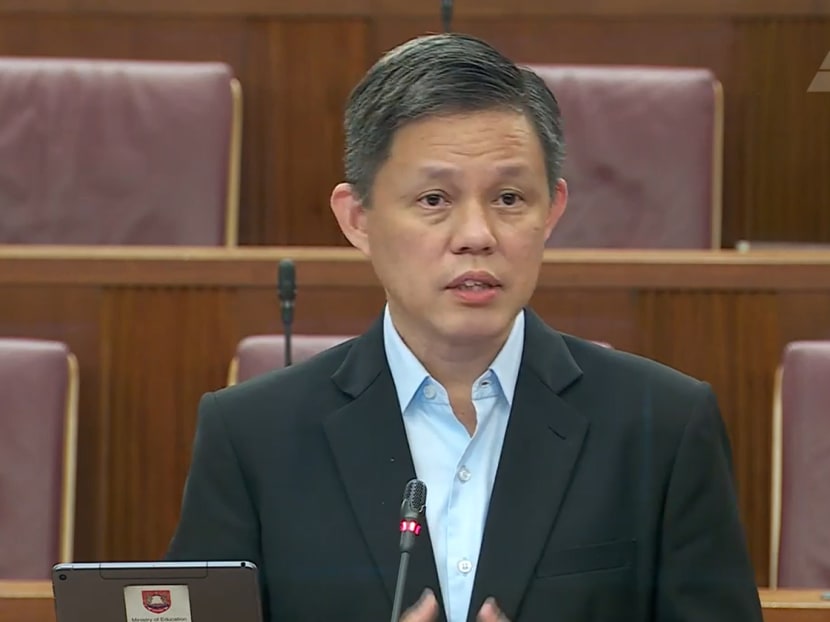 Education Minister Chan Chun Sing speaking in Parliament on April 18, 2023.
Education Minister Chan Chun Sing speaking in Parliament on April 18, 2023.