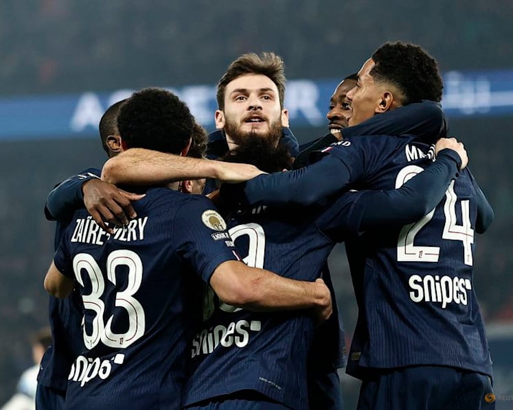 Dembele double lays platform for PSG's 5-0 rout of Marseille