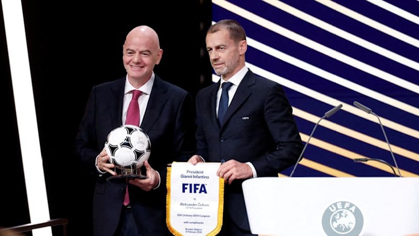 UEFA's Ceferin says Infantino could face election challenger, rules out FIFA bid
