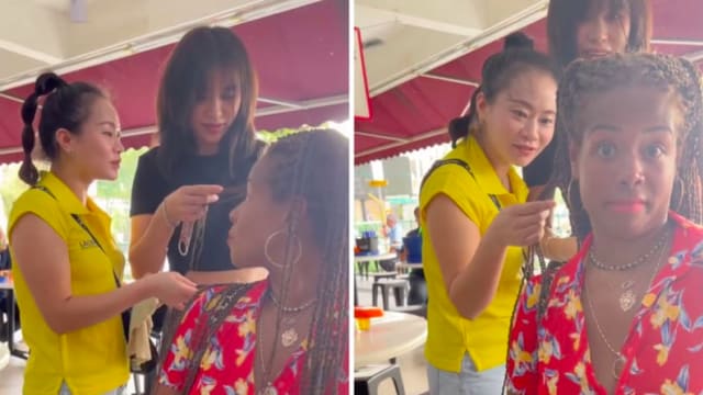 在本地咖啡店被两女擅自摸辫子 美国女子傻眼