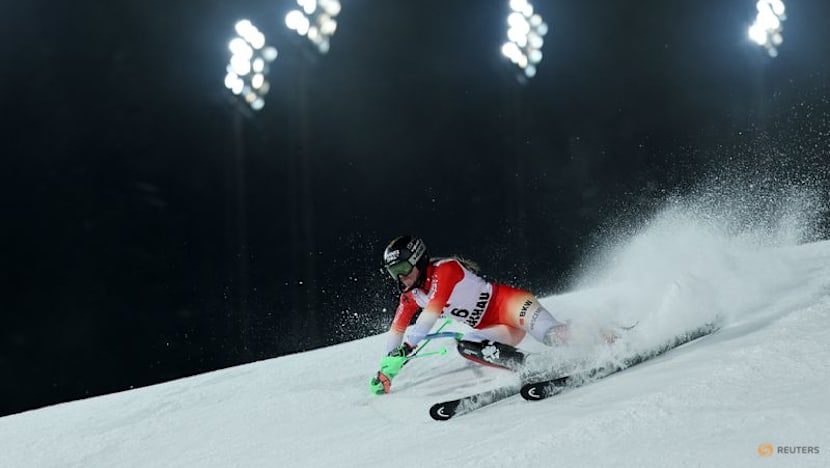 Alpine skiing-Austria's Scheib wins Kronplatz GS, impressive return for Brignone