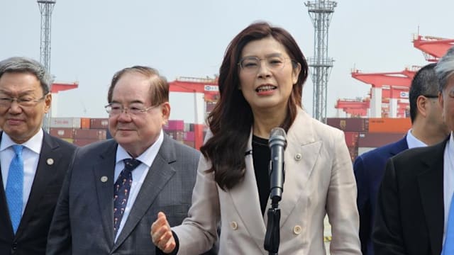 郑丽文访洋山港：天空应飞鸟 非飞弹