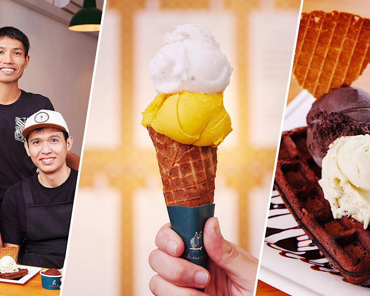 Running Buddies Open Gelato Café Serving Yummy Mao Shan Wang Sorbet & Cinnamon Cones