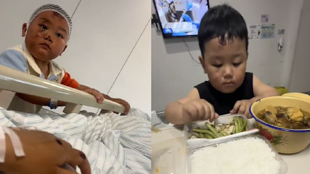 男童车祸后鼻青脸肿仍守护妈妈 暖心举动感动网民