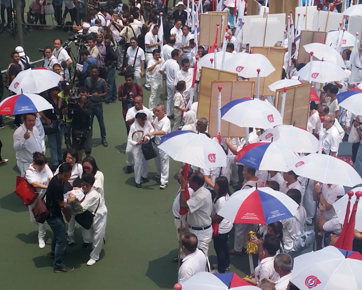 Nomination Day: Colourful, cacophonous and fiercely partisan
