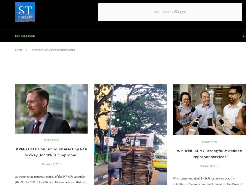 A screenshot of the website States Times Review. On Oct 8, 2018, founder Alex Tan announced that the website will “shut down voluntarily", after "51 months of operations as a news media”. A screenshot of the website States Times Review. On Oct 8, 2018, founder Alex Tan announced that the website will “shut down voluntarily", after "51 months of operations as a news media”.