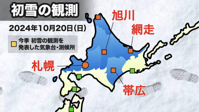 七年来首次10月就下雪 北海道札幌迎初雪