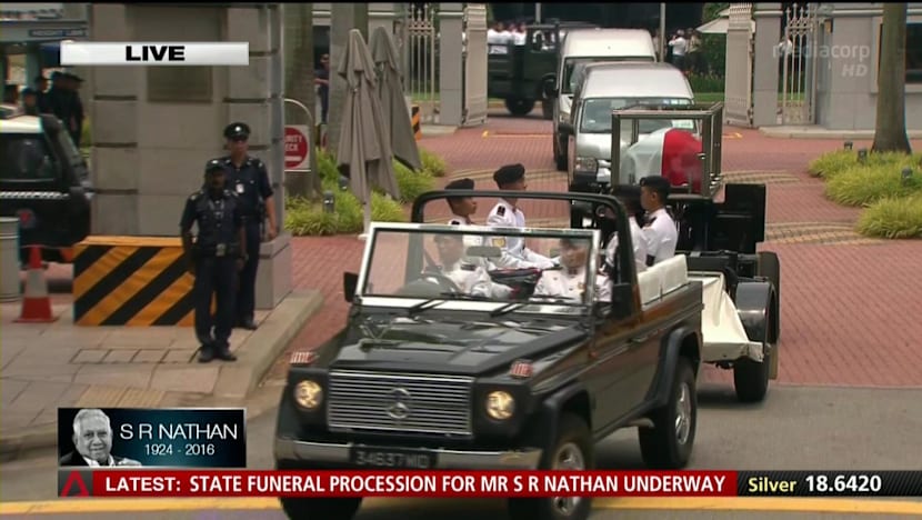 Final journey across S’pore for S R Nathan during funeral procession