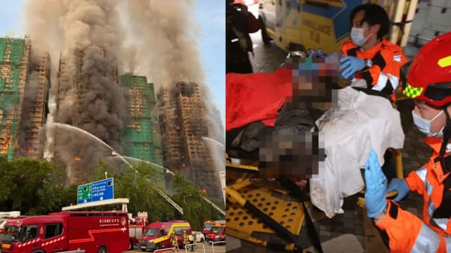 香港大埔住宅大厦大火 四死三伤一消防员殉职