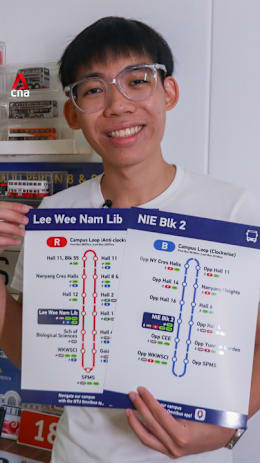 He puts up his own wayfinding signs to help Singapore commuters