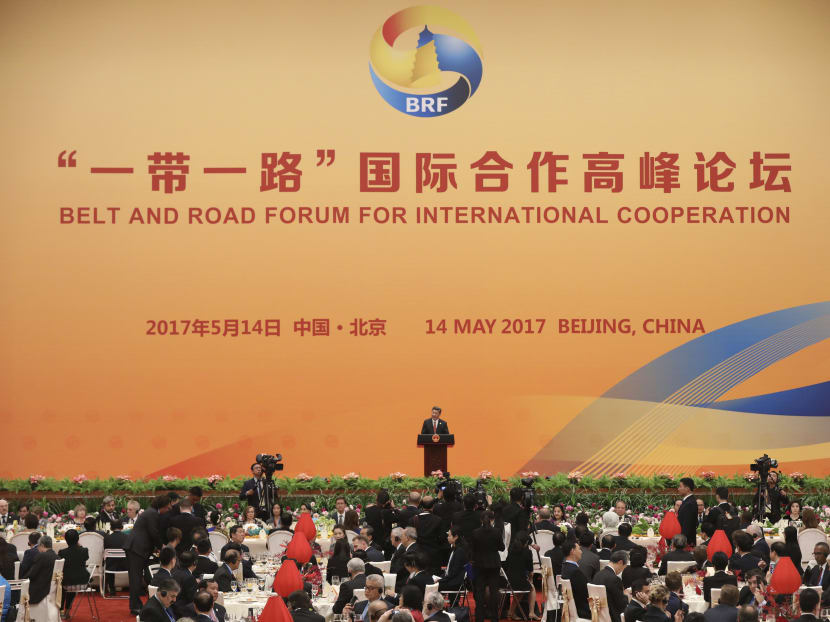Chinese President Xi Jinping delivers his speech during the welcoming banquet for the Belt and Road Forum at the Great Hall of the People in Beijing, May 14, 2017. Photo: Reuters