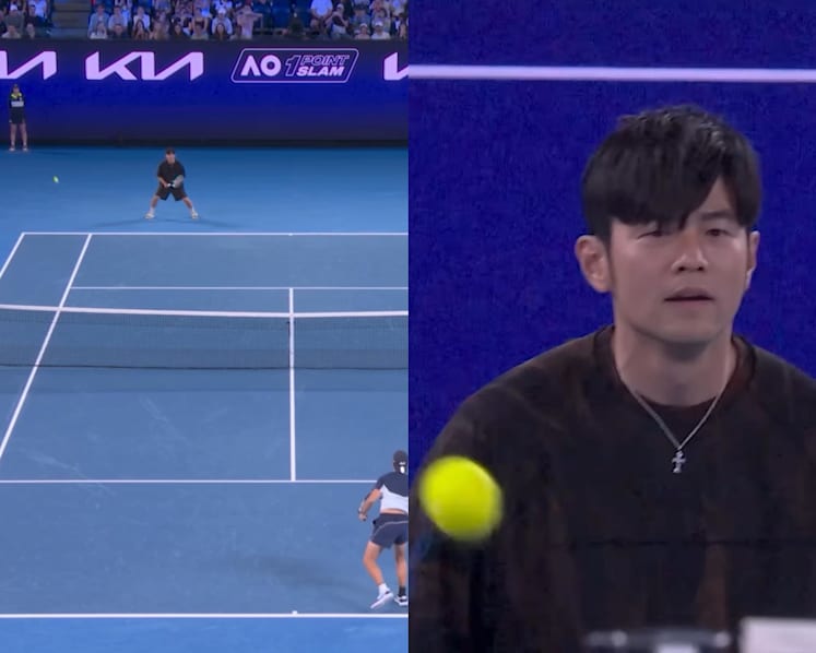 Jay Chou lasts 1 second in 1 Point Slam competition at Australia Open