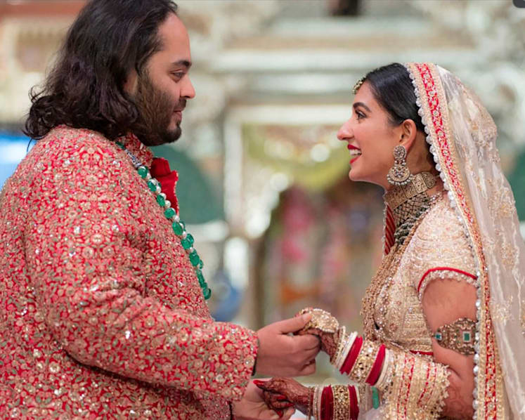 Extravagant wedding celebrations for the son of Asia's richest man conclude with a reception