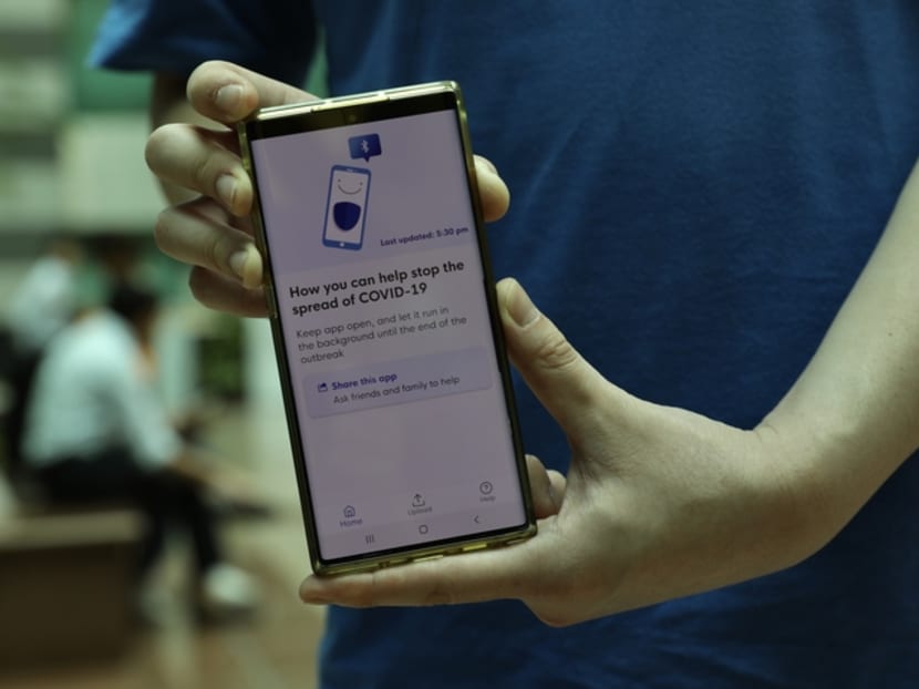The TraceTogether app (pictured) is designed to help the authorities with contact tracing in order to reduce the risk of community transmission of Covid-19.