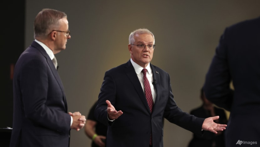 Australian party leaders clash on China in election debate Australian party leaders clash on China in election debate