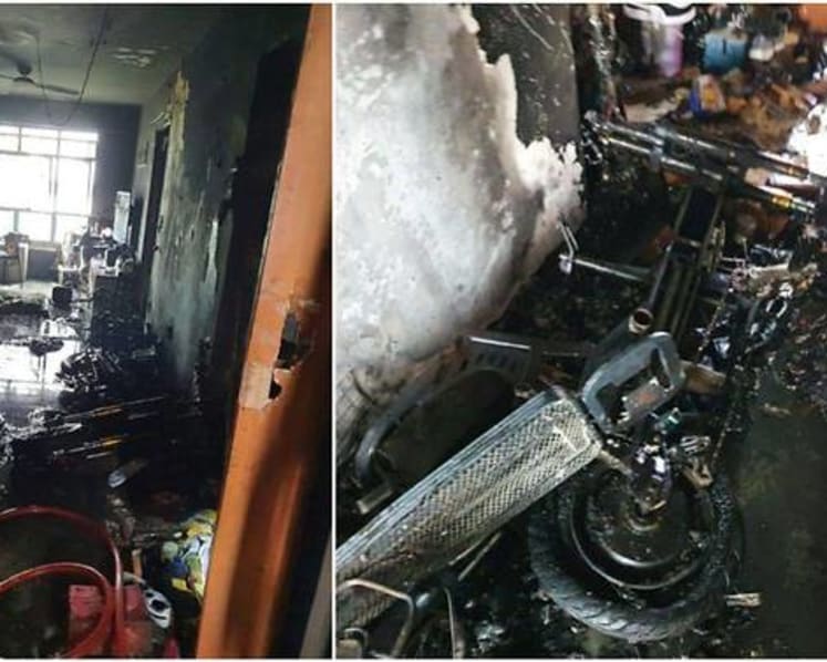 E-bike catches fire while charging in Yishun flat, 1 person taken to hospital