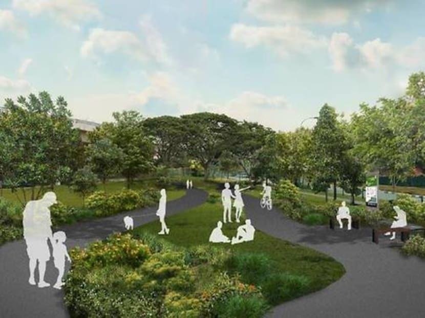 An artist impressions of the restored coastal vegetation at Pasir Panjang Park.
