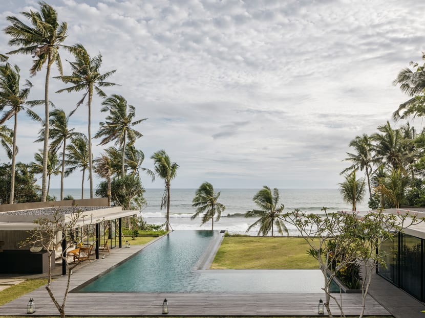 In this holiday home in Bali, all the bedrooms and bathrooms have an amazing sea view In this holiday home in Bali, all the bedrooms and bathrooms have an amazing sea view