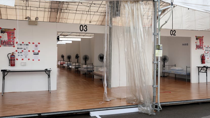 Outdoor facility set up at Changi Exhibition Centre to house Covid-19 patients who do not require medical care