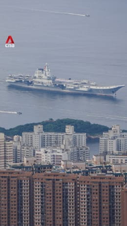 Chinese aircraft carrier Shandong arrives in Hong Kong