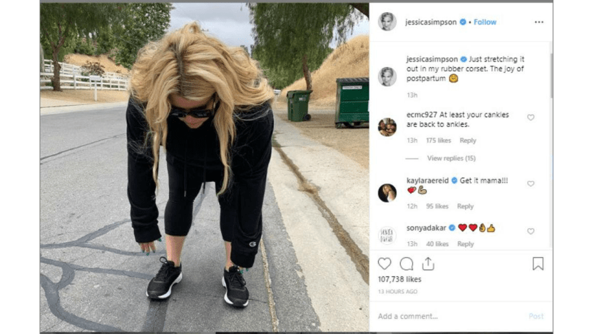 Jessica Simpson exercising again