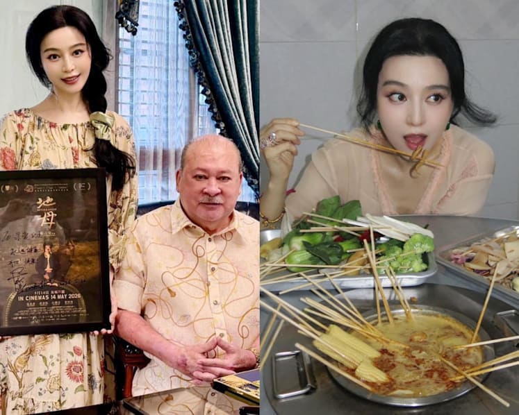 Actress Fan Bingbing meets Malaysian king Sultan Ibrahim at his Johor palace, eats satay in Melaka