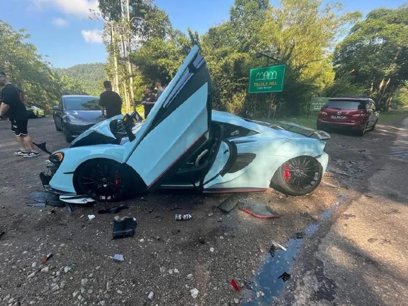 The crash occurred after one of the McLarens lost control.