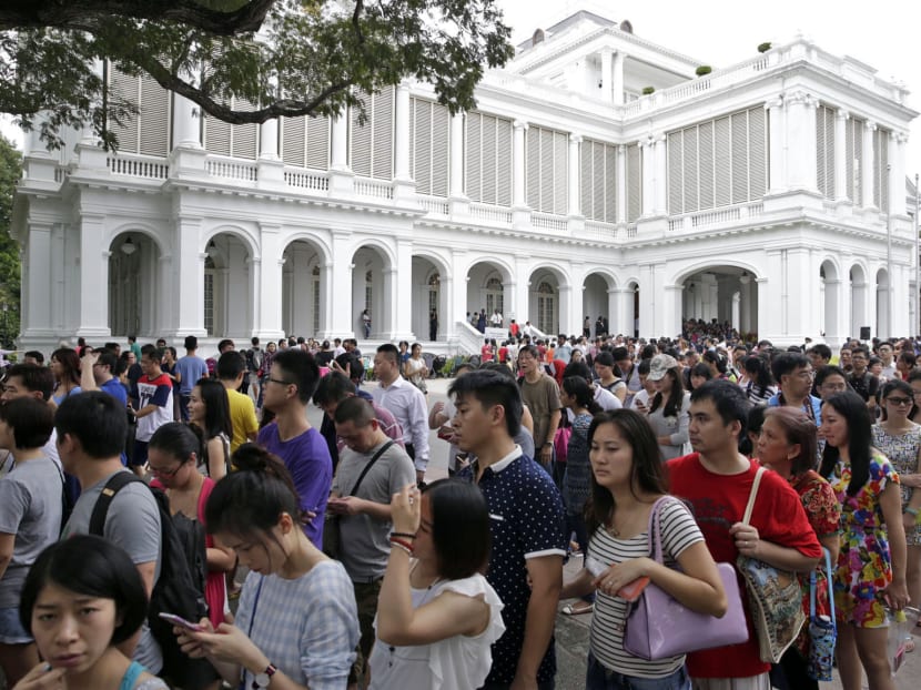 Crowds at a previous Istana Open House. TODAY file photo