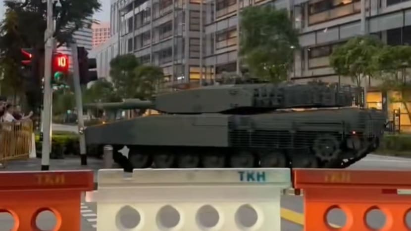 Technical issue causes tank to collide into traffic light during National Day Parade education show Technical issue causes tank to collide into traffic light during National Day Parade education show