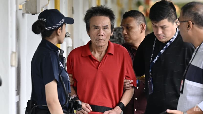 Ang Mo Kio HDB murder: 66-year-old suspect taken to crime scene Ang Mo Kio HDB murder: 66-year-old suspect taken to crime scene