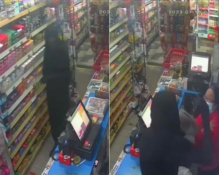 Jail, caning for man who wore dress, carried knife and tried to rob minimart 
