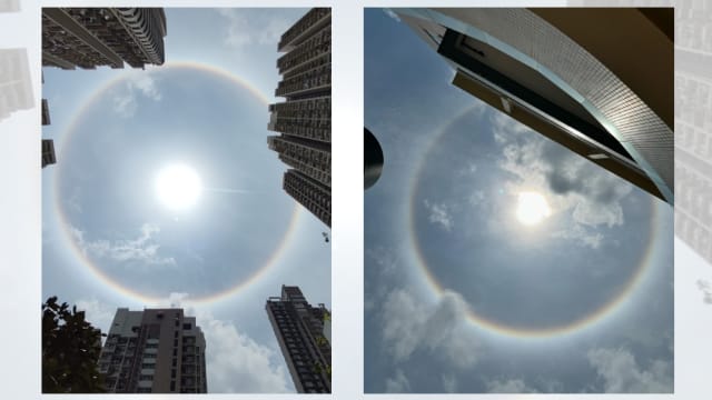 香港多区出现炎热天气 日晕现象再次登场