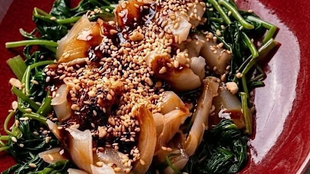 食谱：鱿鱼蕹菜