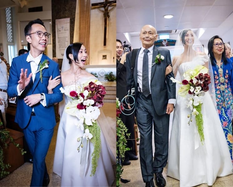 987 DJ Sonia Chew gets married, her father manages to walk her down the aisle amid his cancer battle